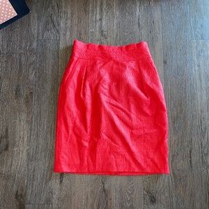 Antonio Melani size 2 red pattern business skirt